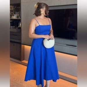 Women's Royal Blue Tie-Strap Dress